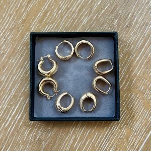 NEW Chunky hoop earrings 14k gold plated